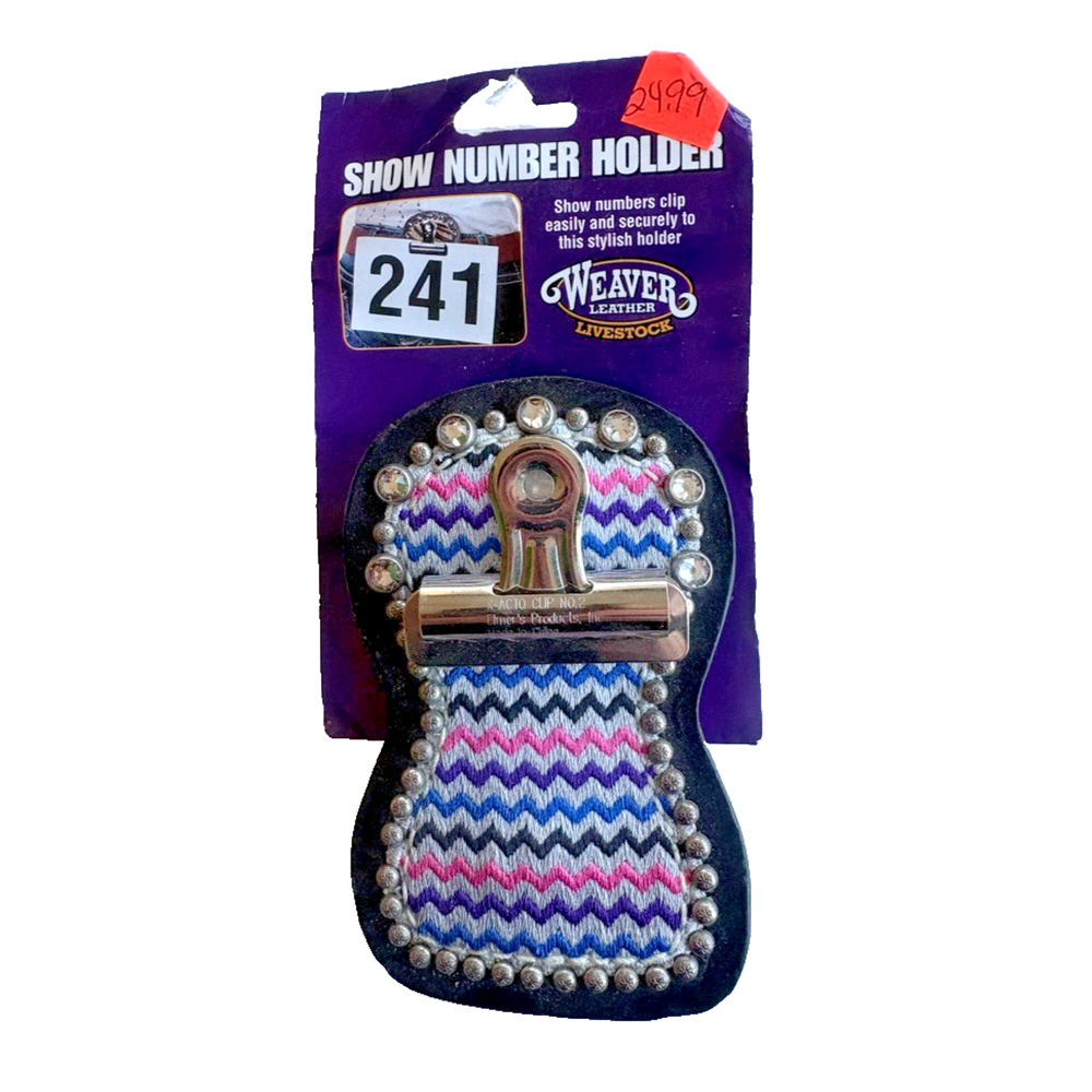 Weaver Leather Livestock Leather Show Number Holder - Chevron